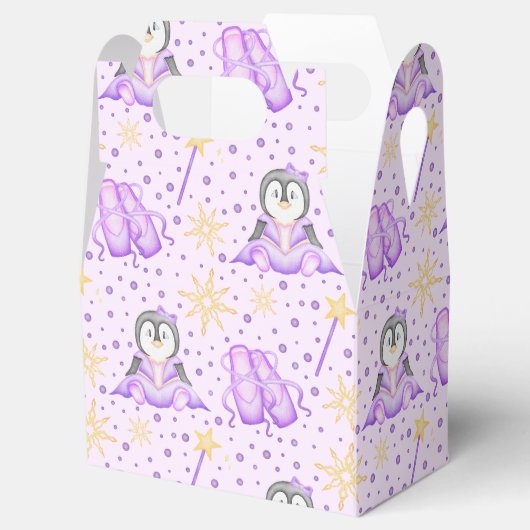 Schattigee Roze Kerst Sugarplum Penguin Bedankdoosjes (Geopend)