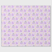 Schattigee Roze Kerst Sugarplum Penguin Cadeaupapier (Vlak)