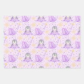 Schattigee Roze Kerst Sugarplum Penguin Inpakpapier Vel (Voorkant)