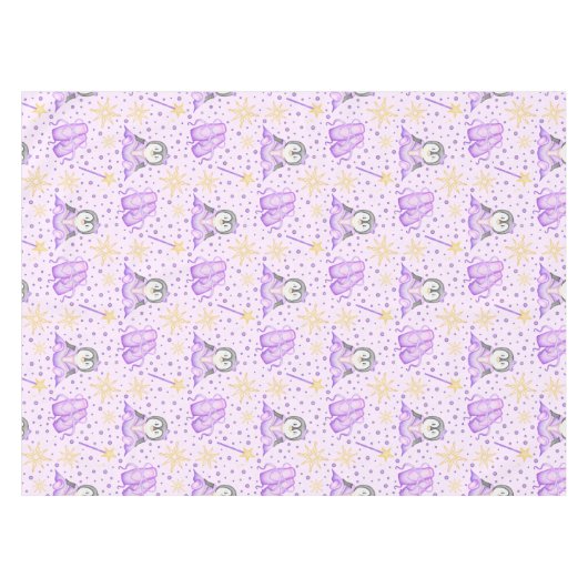 Schattigee Roze Kerst Sugarplum Penguin Tafelkleed (Voorkant (Horizontaal))