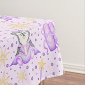 Schattigee Roze Kerst Sugarplum Penguin Tafelkleed (Voorbeeld)