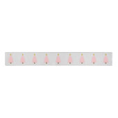 Schattigee roze kerstboomlijn, Golden Stars Grey Grosgrain Lint (Voorkant)