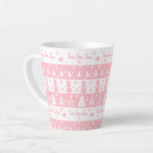 Schattigee roze kerstcadeaus latte mok (Linkerhoek)