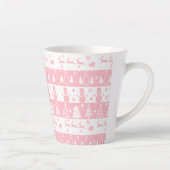 Schattigee roze kerstcadeaus latte mok (Rechts)