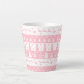 Schattigee roze kerstcadeaus latte mok (Voorkant)
