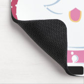 Schattigee roze kerstvakantie muismat (Hoek)