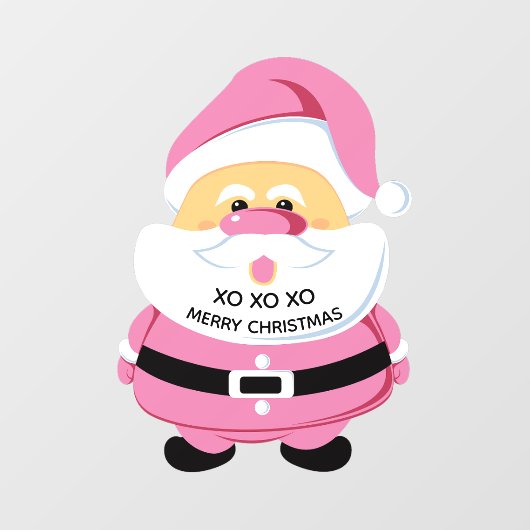 Schattigee roze kerstvakantie raamsticker (Vel)