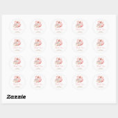 Schattigee Roze Kleine Pompoenen Baby shower Dank Ronde Sticker (Vel)