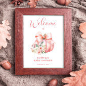 Schattigee Roze Kleine Pompoenen Baby shower Welko Poster