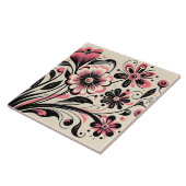 Schattigee roze kleur pop tegeltje (Zijkant)