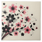 Schattigee roze kleur pop tegeltje (Voorkant)