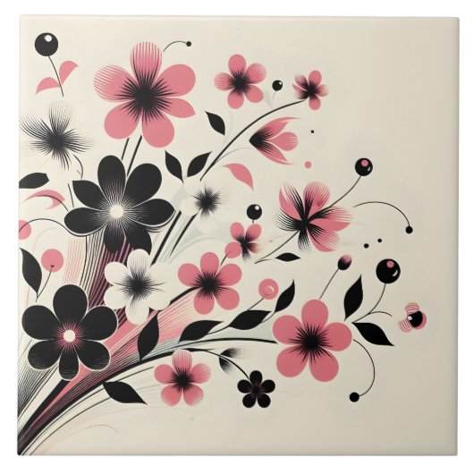 Schattigee roze kleur pop tegeltje (Voorkant)