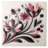 Schattigee roze kleur pop tegeltje (Voorkant)