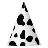 Schattigee Roze Koe Print Boerderij Meisje Verjaar Feesthoedjes (Achterkant)