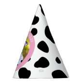 Schattigee Roze Koe Print Boerderij Meisje Verjaar Feesthoedjes (Rechts)