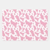 Schattigee Roze Koe Print Land Inpakpapier Vel (Voorkant)