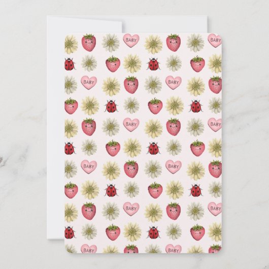 Schattigee Roze Koppels Valentijns Baby shower Kaart (Achterkant)