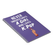Schattigee Roze Kpop Gifts Meisje Kawaii Korea Pop Notitieboek (Rechterzijde)