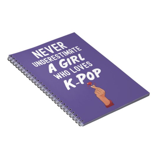 Schattigee Roze Kpop Gifts Meisje Kawaii Korea Pop Notitieboek (Rechterzijde)