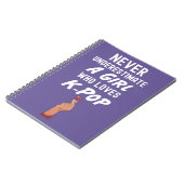 Schattigee Roze Kpop Gifts Meisje Kawaii Korea Pop Notitieboek (Linkerzijde)