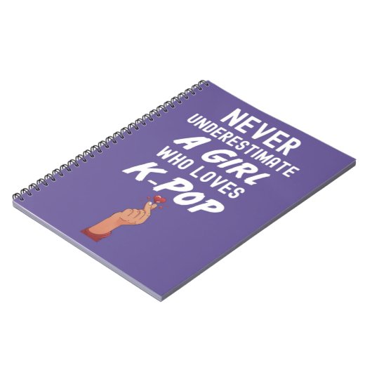 Schattigee Roze Kpop Gifts Meisje Kawaii Korea Pop Notitieboek (Linkerzijde)