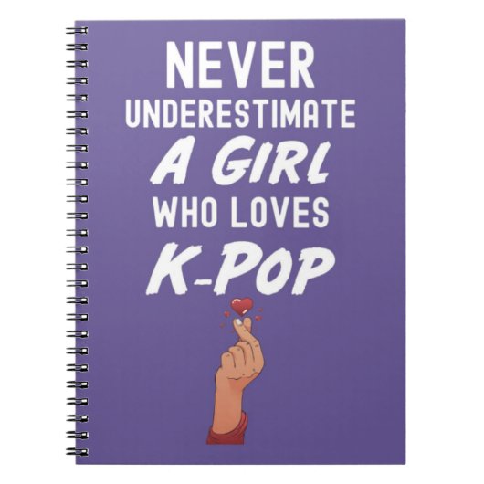 Schattigee Roze Kpop Gifts Meisje Kawaii Korea Pop Notitieboek (Voorkant)