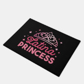 Schattigee roze Latina Princess Crown Deurmat (Schuin)