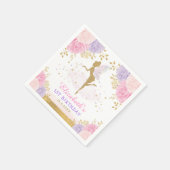 Schattigee Roze Lavendel Sprookje Baby shower 1e V Servet (Hoek)