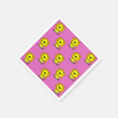 Schattigee Roze Leeuw Servet (Hoek)