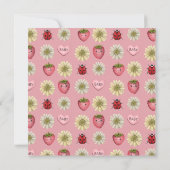 Schattigee Roze Liefde Bug Valentijnsdag Baby show Kaart (Achterkant)