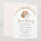 Schattigee Roze Liefde is het brouwen van Koffie V Kaart (Voorkant / Achterkant)