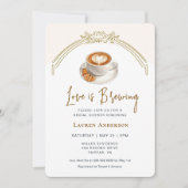 Schattigee Roze Liefde is het brouwen van Koffie V Kaart (Voorkant)