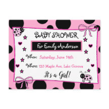 Schattigee Roze lieveheersbeestje Baby shower Uitn