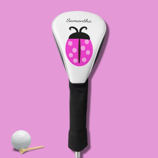 Schattigee roze lieveheersbeestje naam golfheadcover