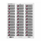 Schattigee roze lieveheersbeestje polka dot retour etiket (Full Sheet)