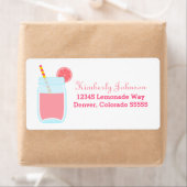 Schattigee roze limonade etiket (Insitu)