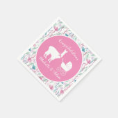 Schattigee Roze Llama Meisje Baby shower Servet (Hoek)
