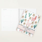 Schattigee Roze Llama's en Groene Cactus Planner (Display)