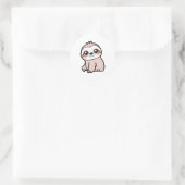 Schattigee Roze Luiaard Ronde Sticker (Tas)