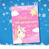 Schattigee roze magische moderne eenhoornster 8e v kaart