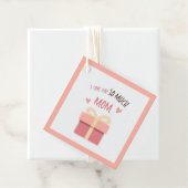 Schattigee Roze Mam vierkant Gift Label voor Moede (In situ)