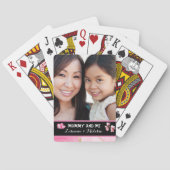 Schattigee Roze Mama En Mij  Naam Pokerkaarten (Achterkant)