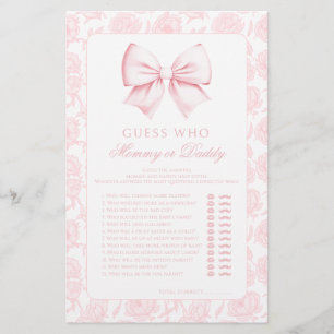 Schattigee Roze Mama of Daddy Baby Meisje Douche S