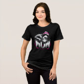 Schattigee Roze Mama Welder Striking An Arc Vrouwe Tri-Blend Shirt (Voorkant volledig)