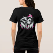 Schattigee Roze Mama Welder Striking An Arc Vrouwe Tri-Blend Shirt (Achterkant)