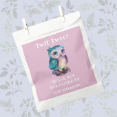 Schattigee Roze Meisje Uil Verjaardag Bedankt Bedankzakje