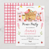 Schattigee Roze Meisjes Elke Leeftijd Picnic Verja Kaart (Voorkant / Achterkant)