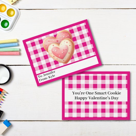 Schattigee Roze Mini Classroom Valentijnsdag Notitiekaartje