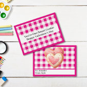 Schattigee Roze Mini Classroom Valentijnsdag Notitiekaartje