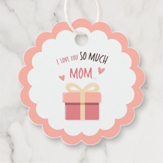 Schattigee Roze Moeder geschulpte Gift Label voor  (Achterkant)